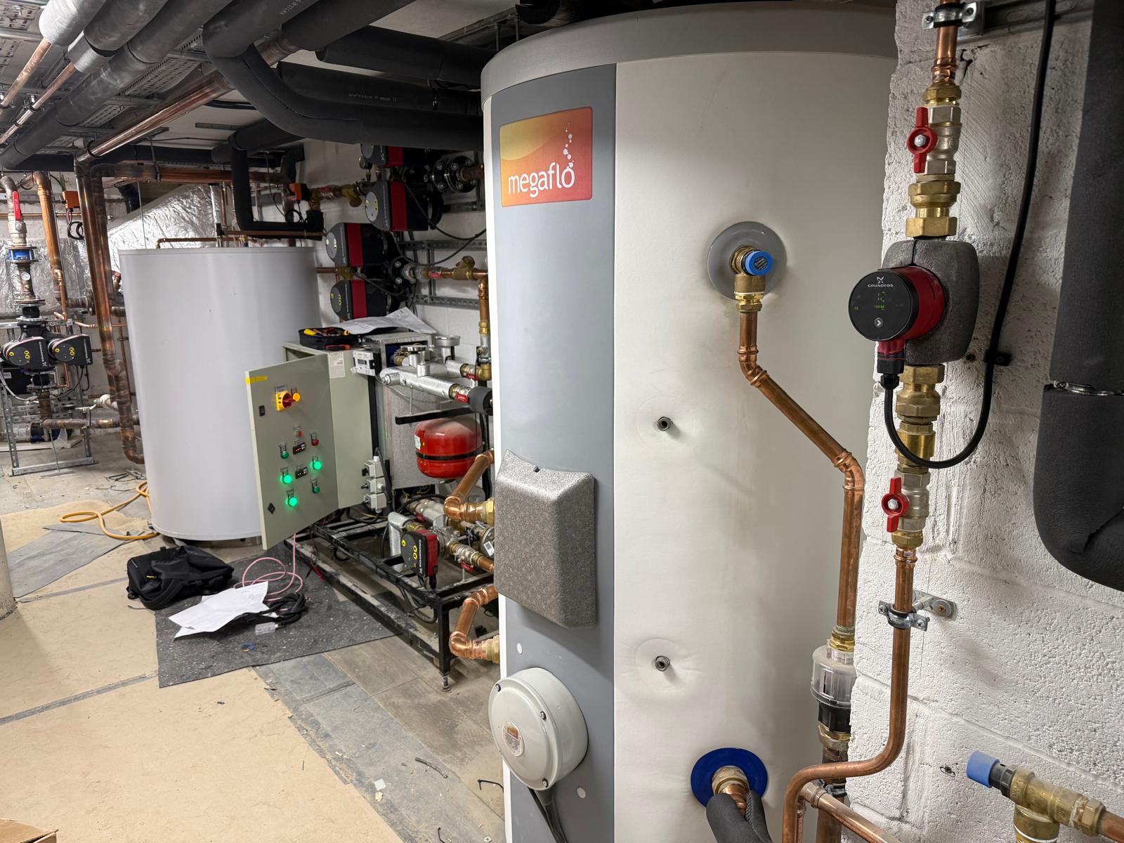 Megaflo cylinder and heating plant in a high-end London residential property attended on a BMS call-out